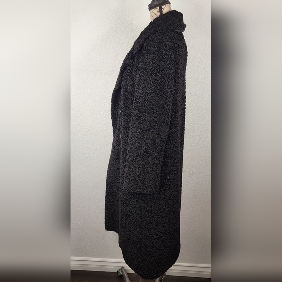 House of CB XS Faux Fur Long Coat Teddy Black Cozy Whimsygoth Fairygrunge Winter - Picture 2 of 10